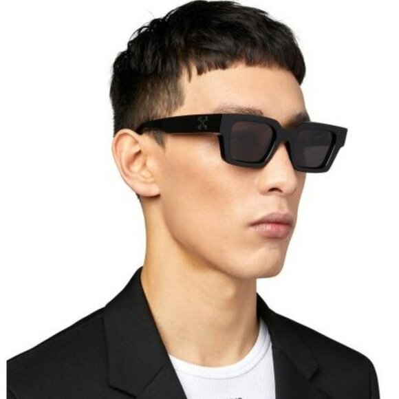 Off-White VIRGIL Sunglasses – Black Square Frame Grey Lense | Model OERI008 1307 - Picture 10 of 11